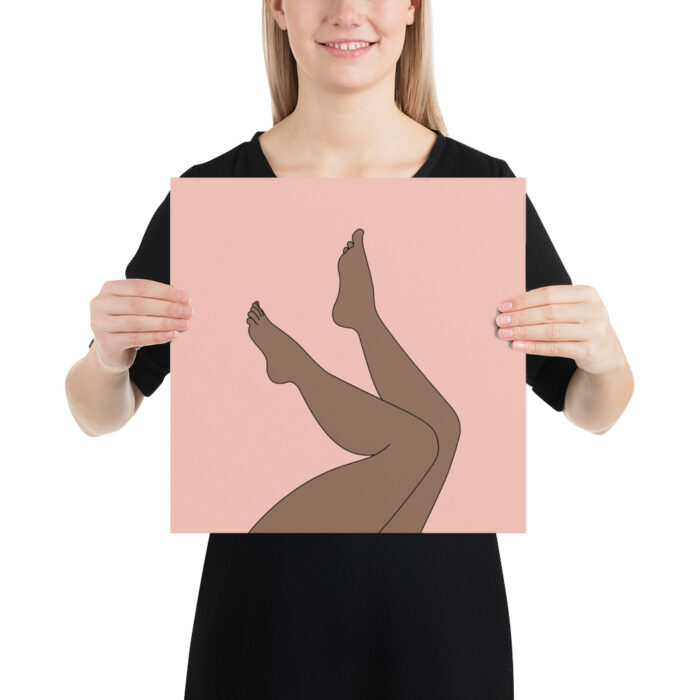 Legs Poster (Brown & Pink) - Image 3