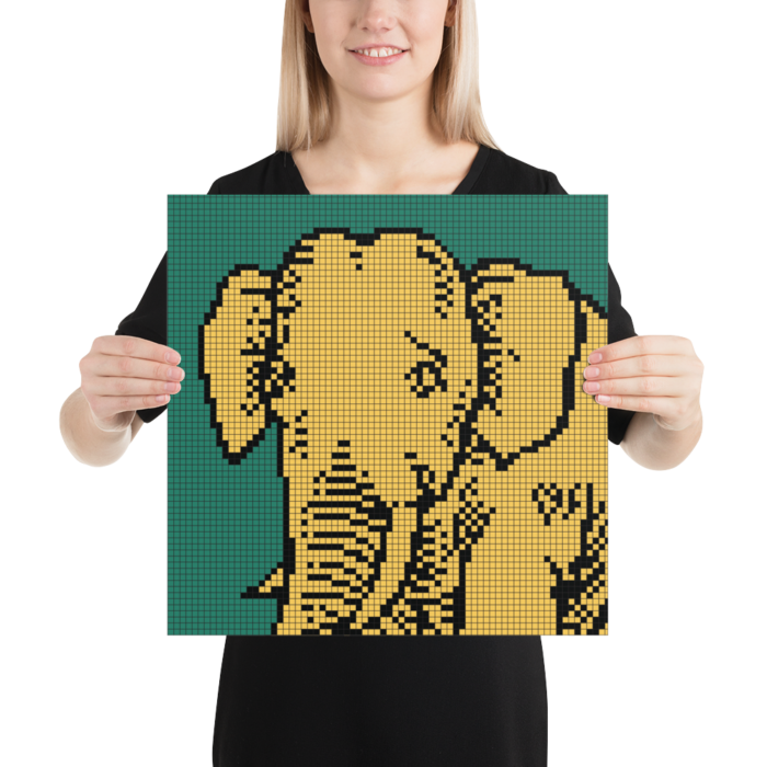 Elephant (Square Pixels) Poster - Image 4