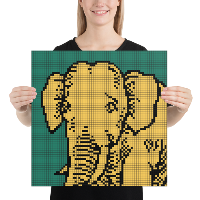 Elephant (Square Pixels) Poster - Image 5