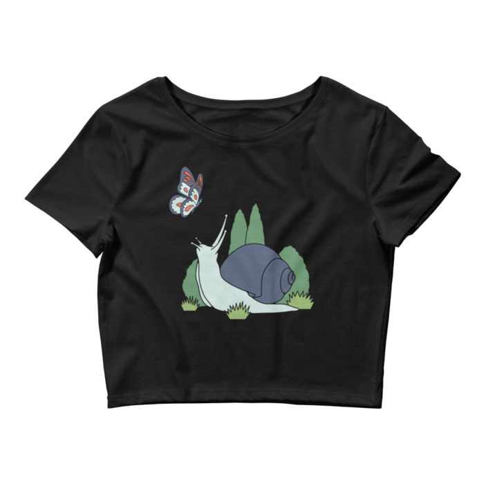 Snail & Butterfly Crop Tee