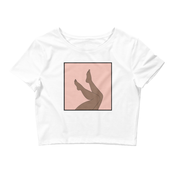 Legs Crop Top (Brown & Pink)
