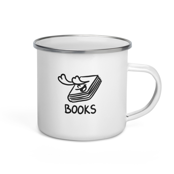 Books Enamel Mug